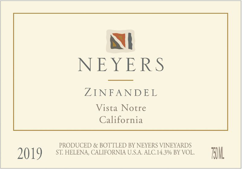 Neyers Zinfandel Vista Notre 2019 label
