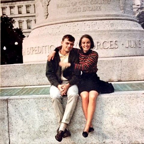 Color image of a young Bruce and Barbara Neyers in Washington DC
